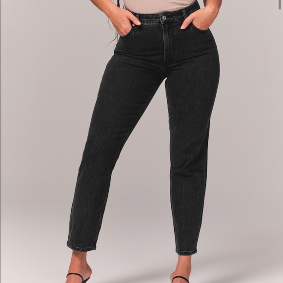Black Abercrombie Curve Love Mom Jean - Picture 1 of 7